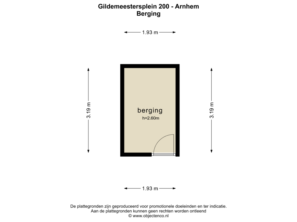 Bekijk plattegrond van BERGING van Gildemeestersplein 200