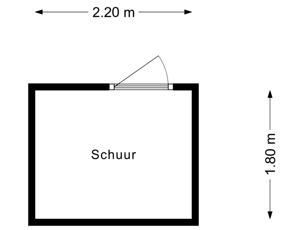 View floorplan of Schuur of Blommersdijkselaan 36