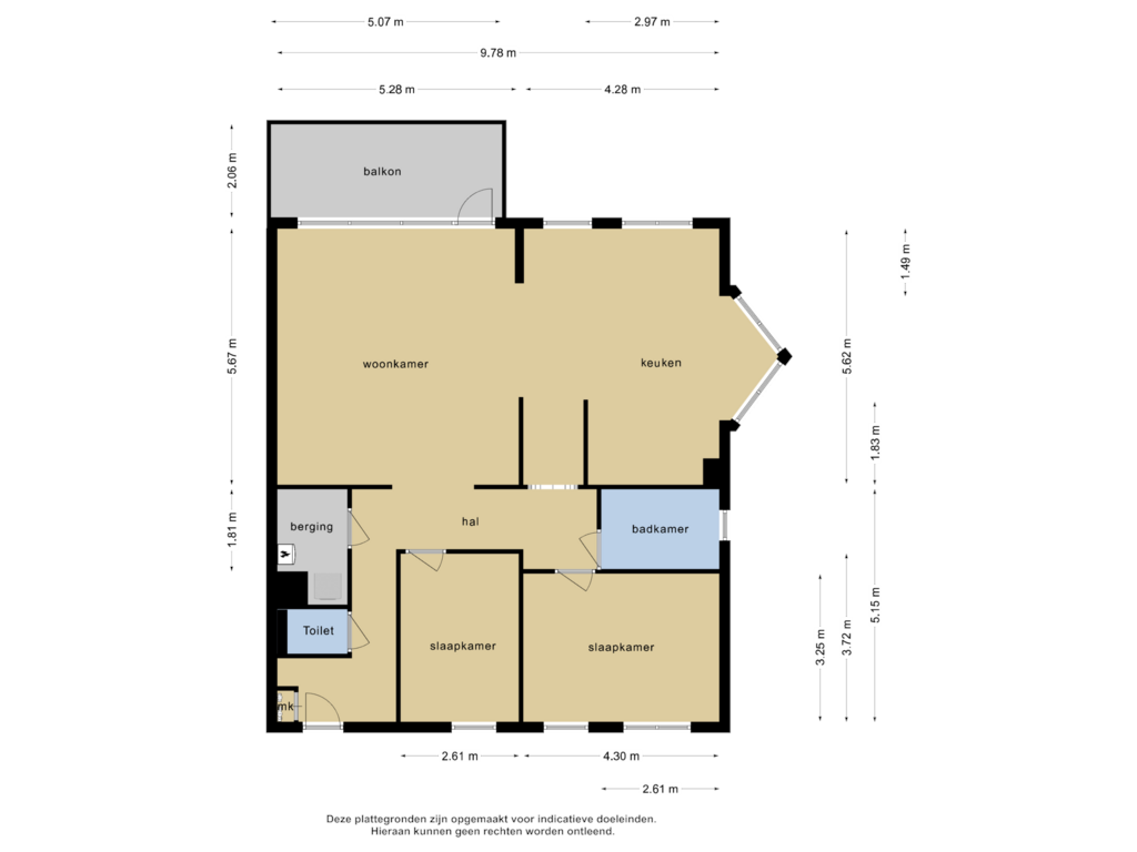 Bekijk plattegrond van Appartement van Da Costasingel 23