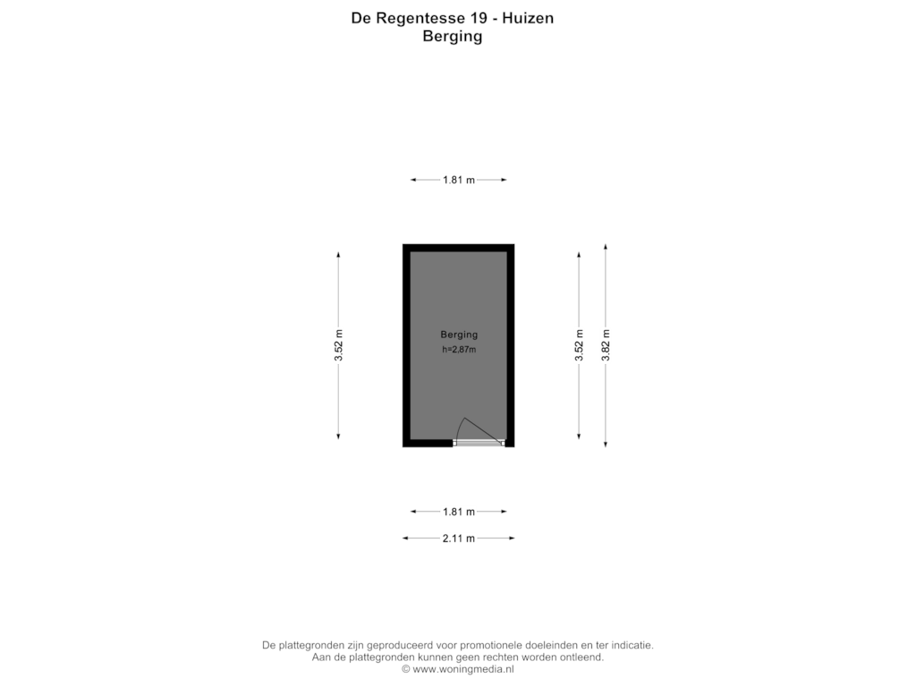 View floorplan of Berging of De Regentesse 19