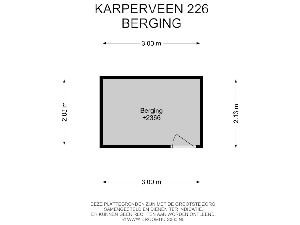 Bekijk plattegrond van Berging van Karperveen 226