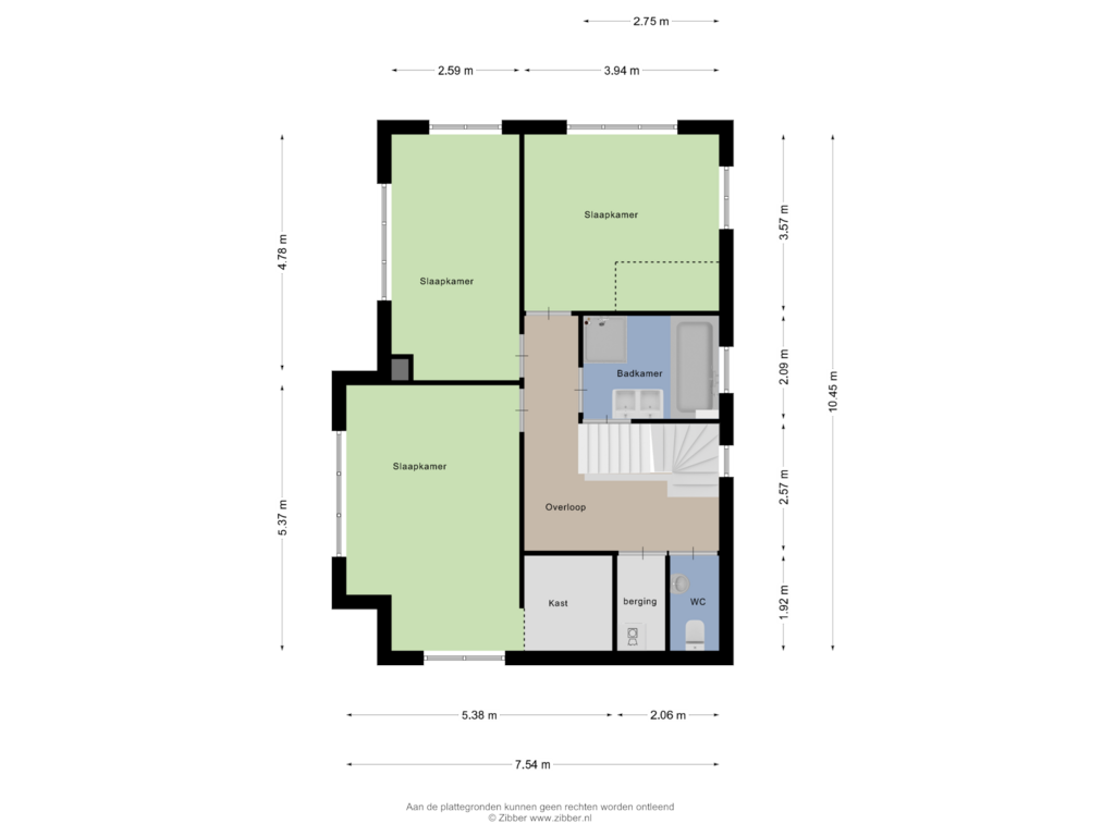 View floorplan of Eerste Verdieping of Beukenlaan 3