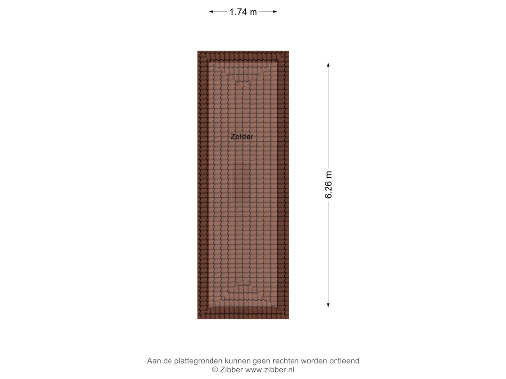 View floorplan of Zolder of Beukenlaan 3