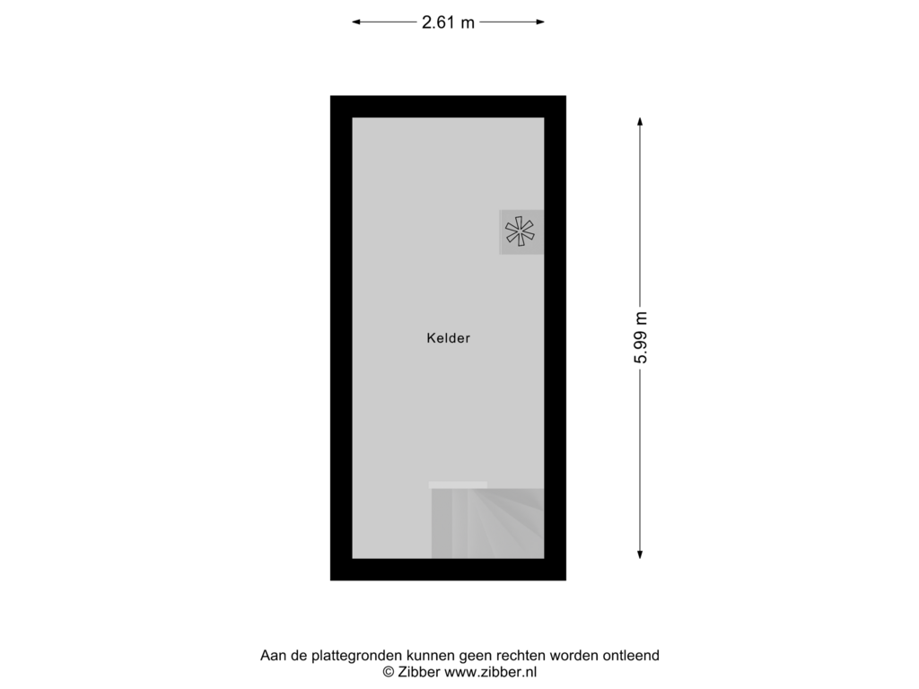 View floorplan of Kelder of Beukenlaan 3