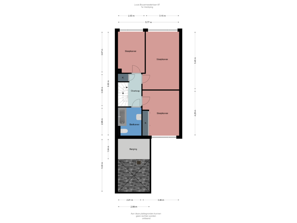 Bekijk plattegrond van 1e Verdieping van Louis Bouwmeesterlaan 87