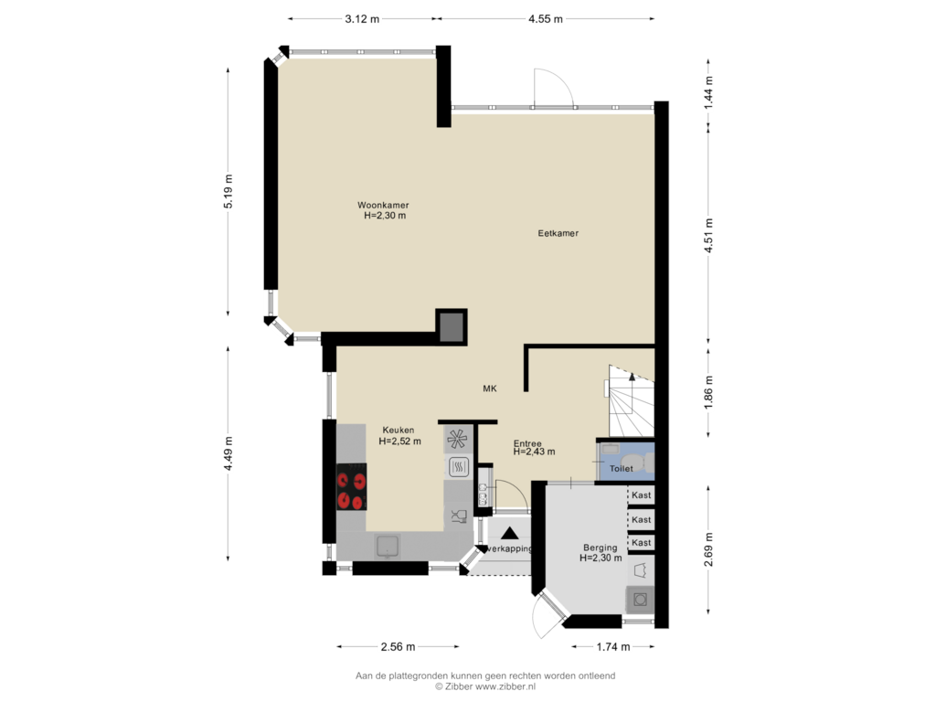 Bekijk plattegrond van Begane Grond van Bakhuis 6