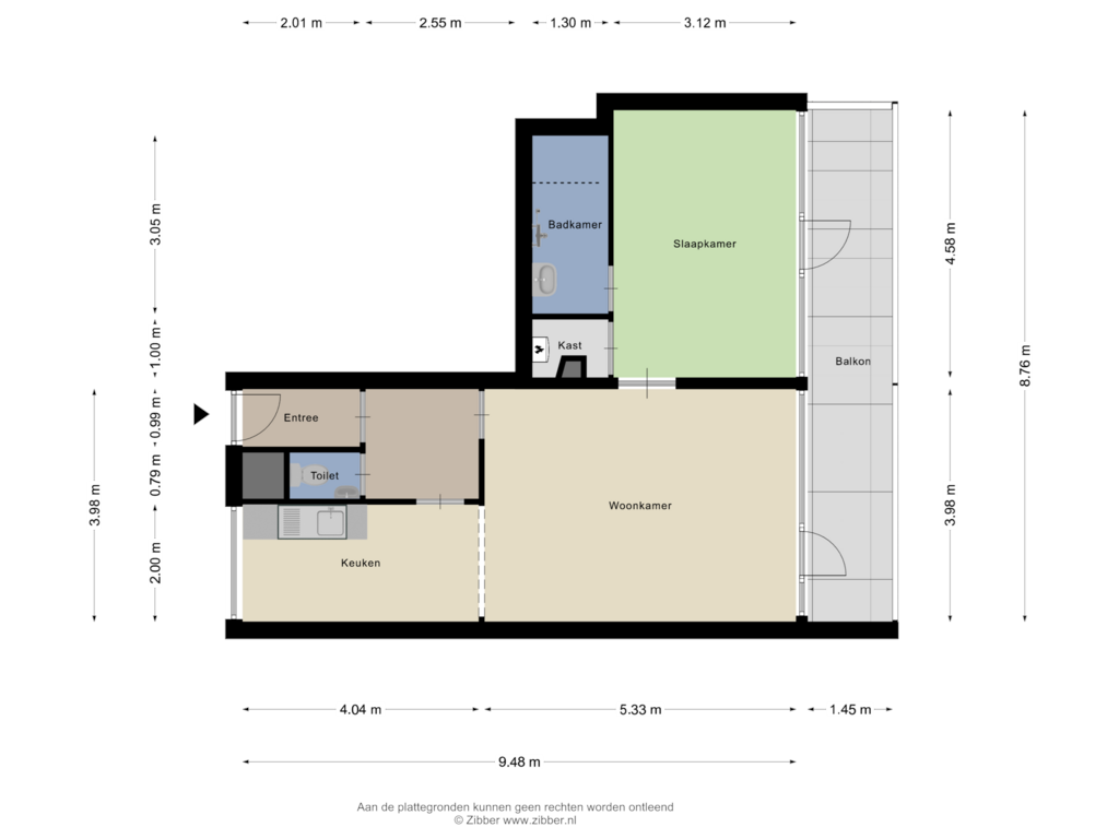 View floorplan of Appartement of Tjaarda 2