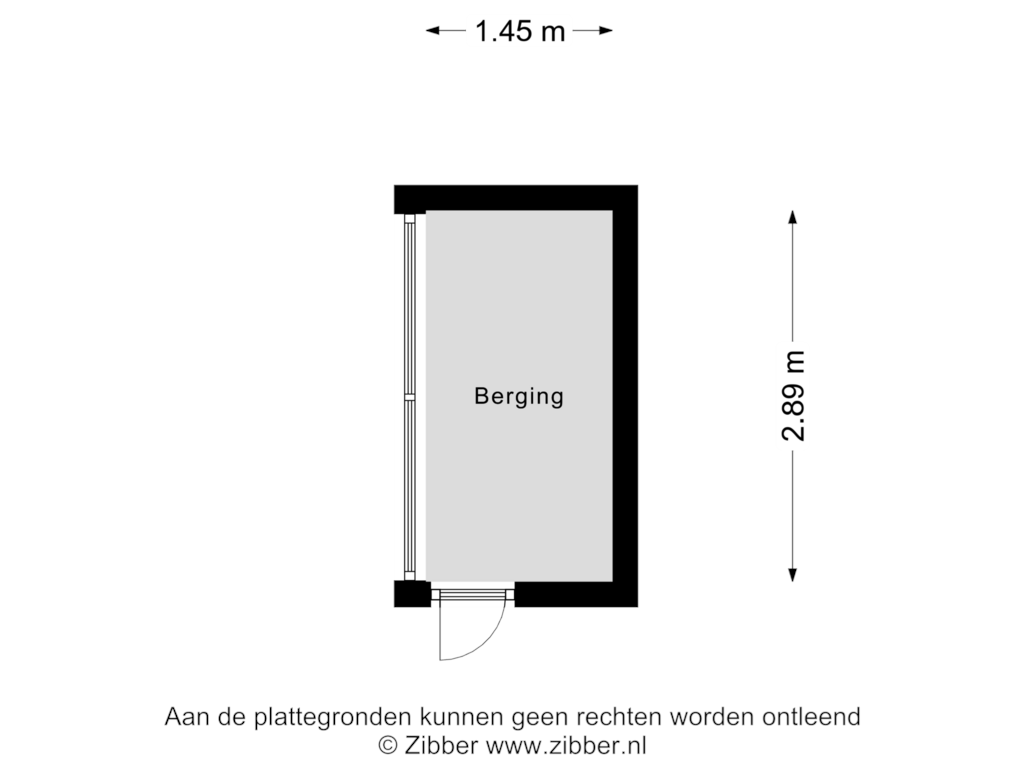 View floorplan of Berging of Tjaarda 2