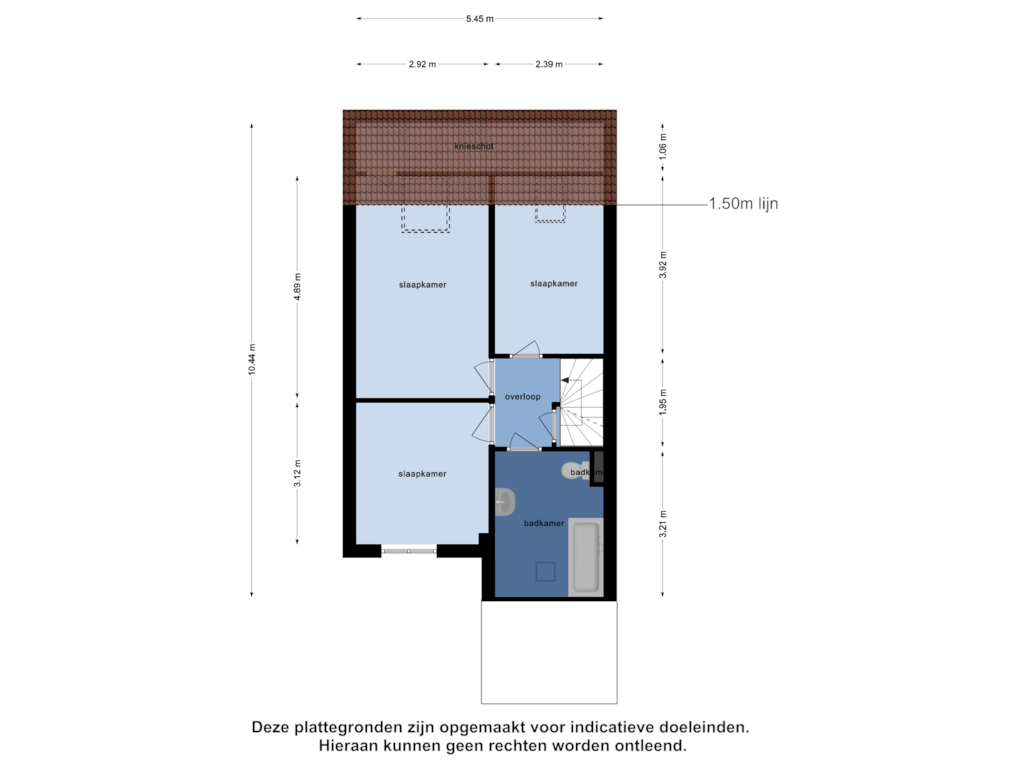 Bekijk plattegrond van Eerste Verdieping van Barten 17