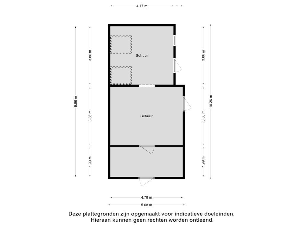 Bekijk plattegrond van Berging van Groene Velden 173