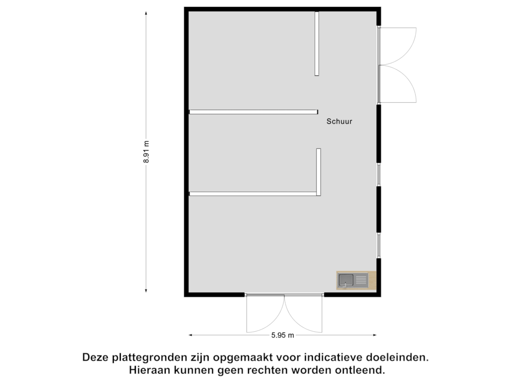 Bekijk plattegrond van Berging van Groene Velden 173