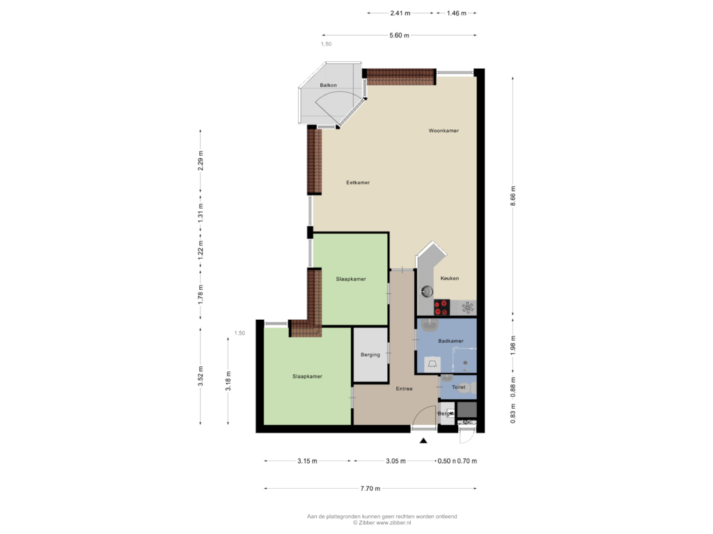 View floorplan of Appartement of Dorpsstraat 28-C