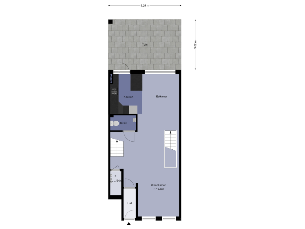 Bekijk plattegrond van Perceel van Essenburgsingel 31-B