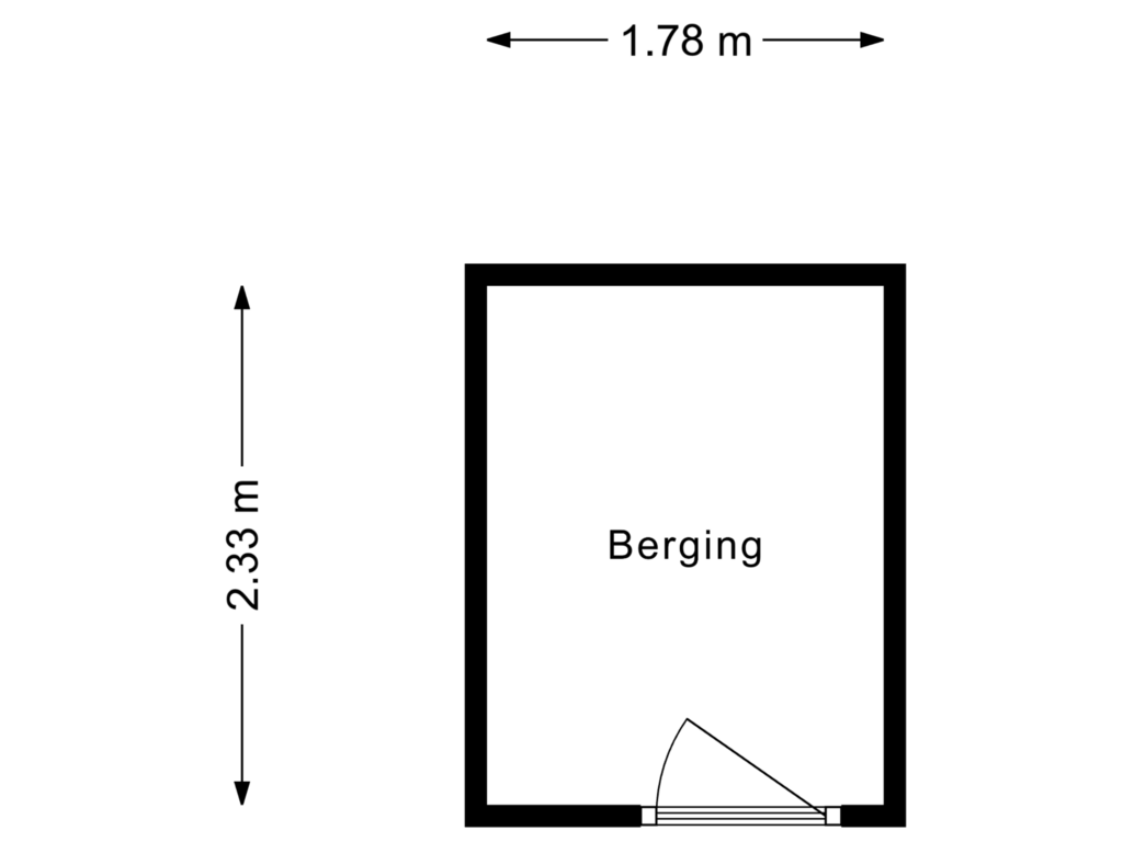 Bekijk plattegrond van Berging van Landverhuizersplein 2