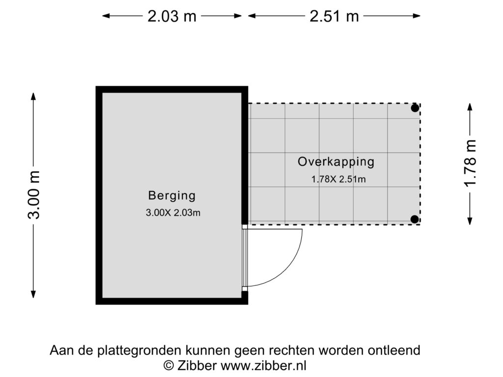 View floorplan of Berging of Elendil 73