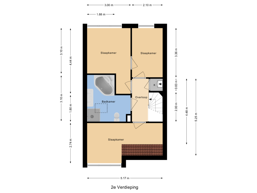 Bekijk plattegrond van 2e Verdieping van Landhoofd 48