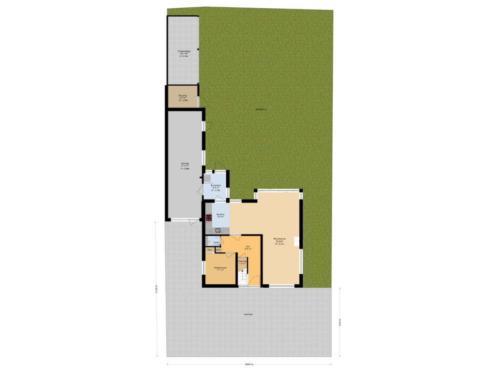 Bekijk plattegrond van Situatie van Mejontsmastraat 42