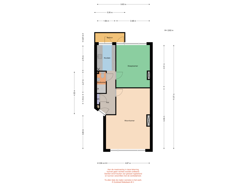 View floorplan of Dorpsweg 5-B - Eerste verdieping of Dorpsweg 5-B