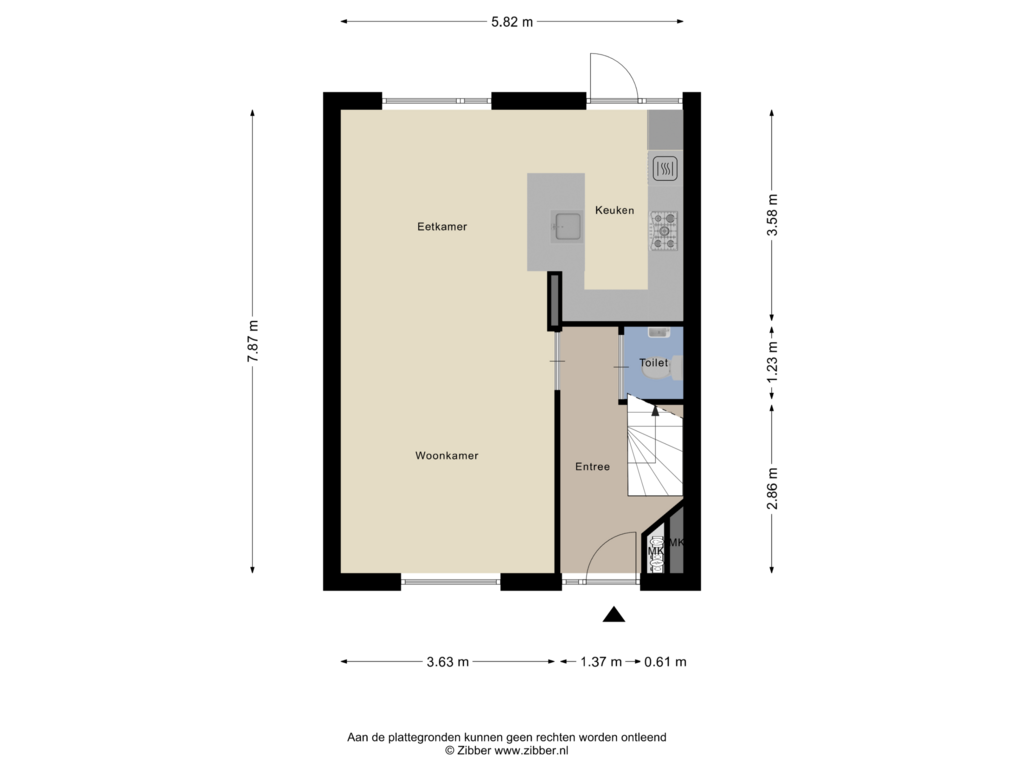 View floorplan of Begane Grond of Peppelgaarde 42