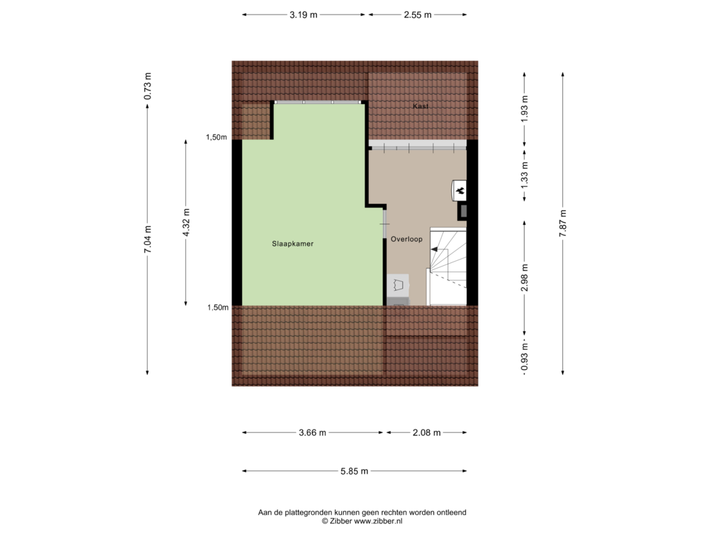 View floorplan of Tweede Verdieping of Peppelgaarde 42