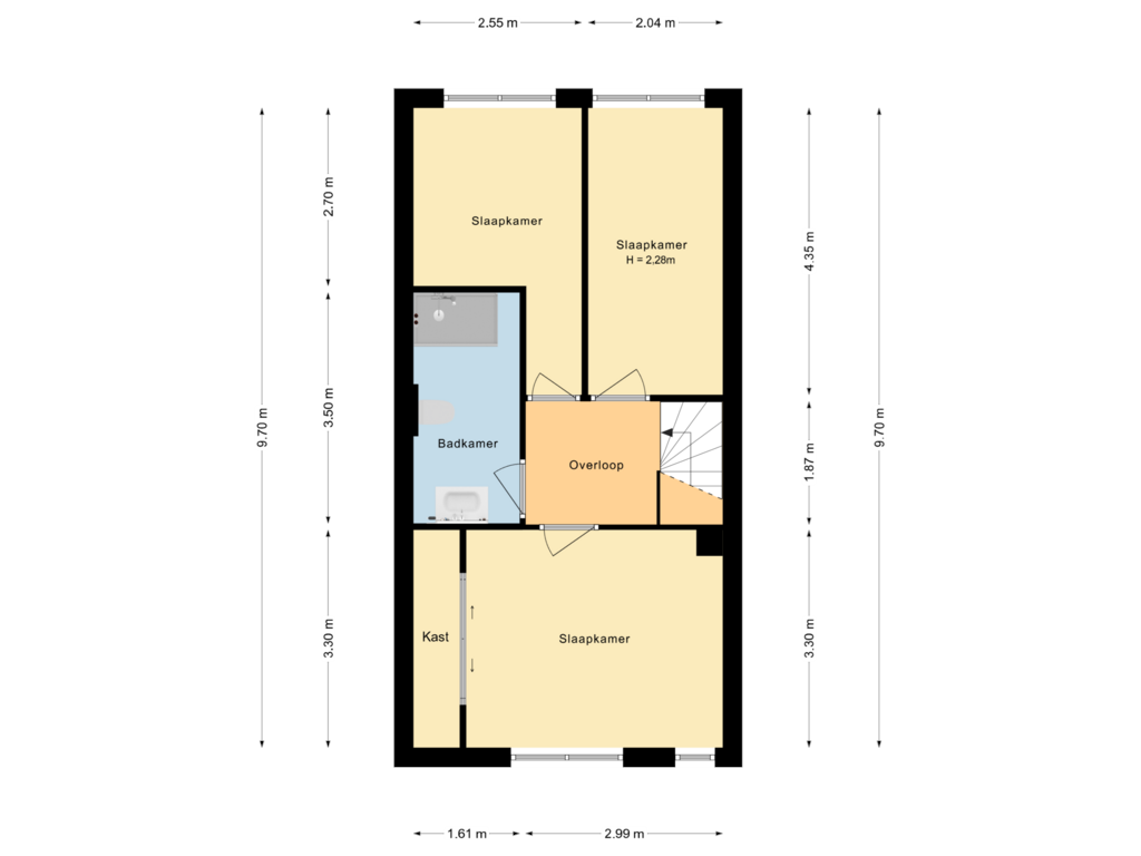 View floorplan of 2e Verdieping of Hornwaard 4