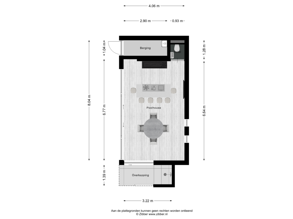 Bekijk plattegrond van Poolhouse van De Tinneweide 165