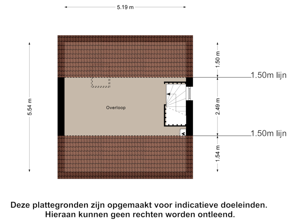 View floorplan of Tweede Verdieping of 't Steenwerk 14