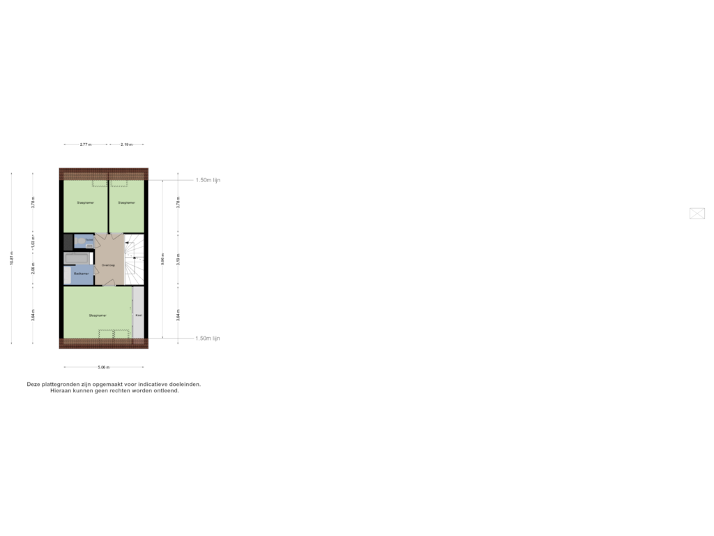 View floorplan of Eerste Verdieping of Van der Zaenlaan 4