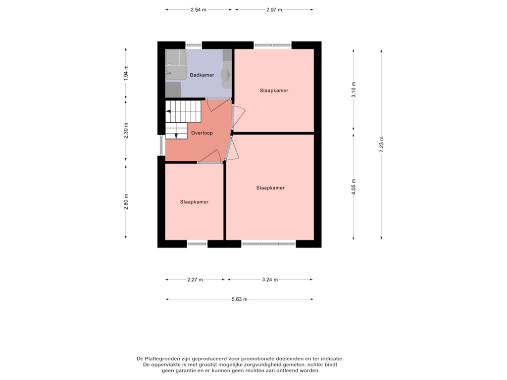 Bekijk plattegrond van Floor 1 van Geeresteinselaan 16-A