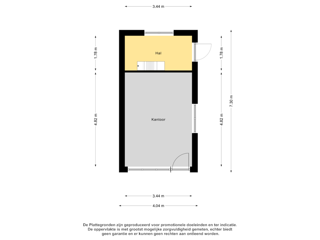 Bekijk plattegrond van Kantoor begane grond van Geeresteinselaan 16-A