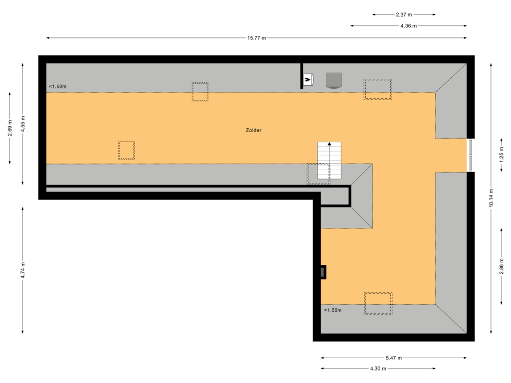 View floorplan of Tweede verdieping of Opzoomerlaan 13