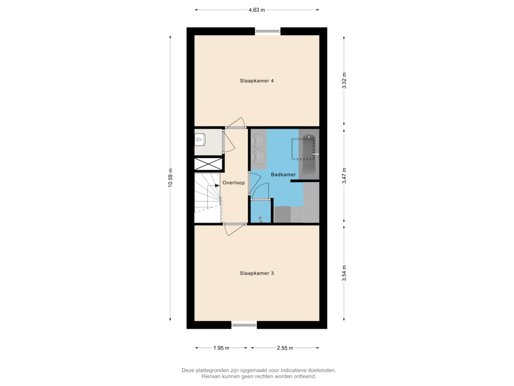 View floorplan of Zolder of Lindenlaan 20