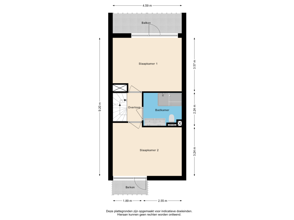 View floorplan of 1e Verdieping of Lindenlaan 20