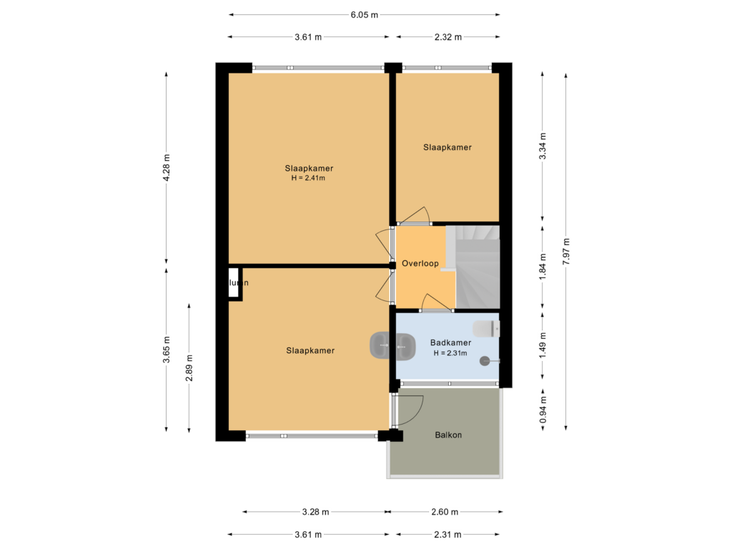 Bekijk plattegrond van Eerste verdieping van Bothastraat 38