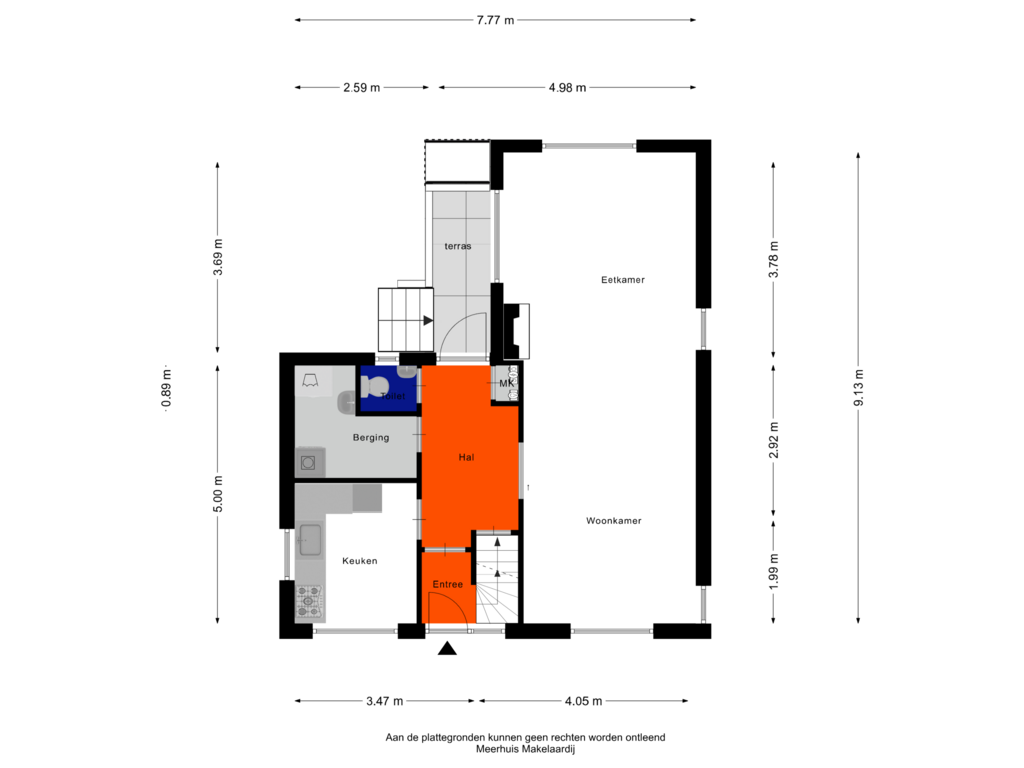 Bekijk plattegrond van Begane Grond van Ammerse Kade 10