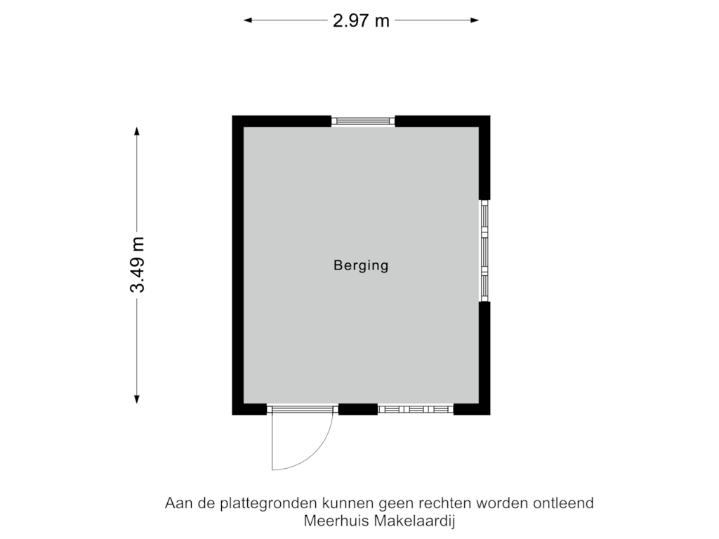 Bekijk plattegrond van Berging van Ammerse Kade 10