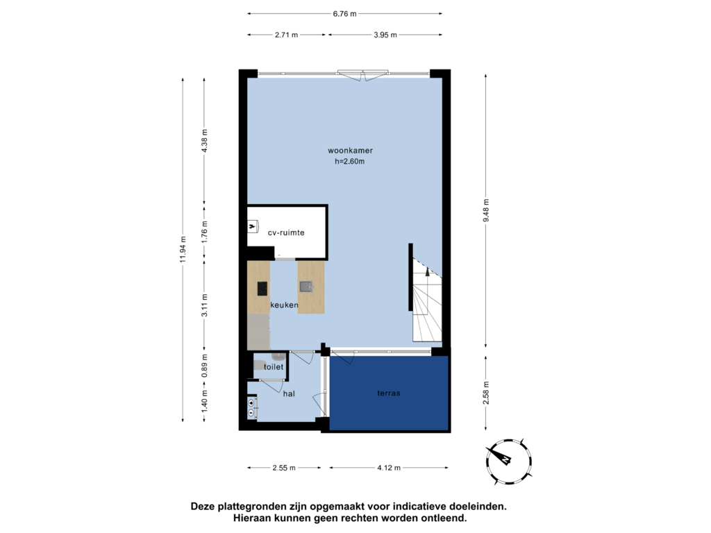 Bekijk plattegrond van Begane grond van Leonardo da Vinciplein 90