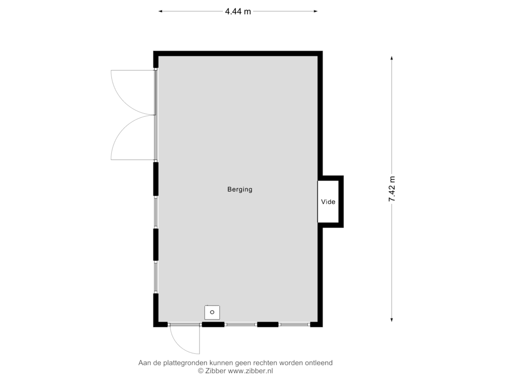 Bekijk plattegrond van Berging van Domburgseweg 62