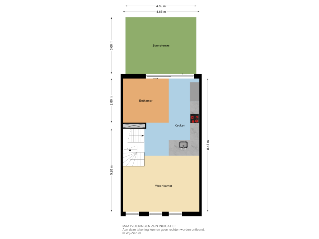 View floorplan of 1E of Medinastraat 24