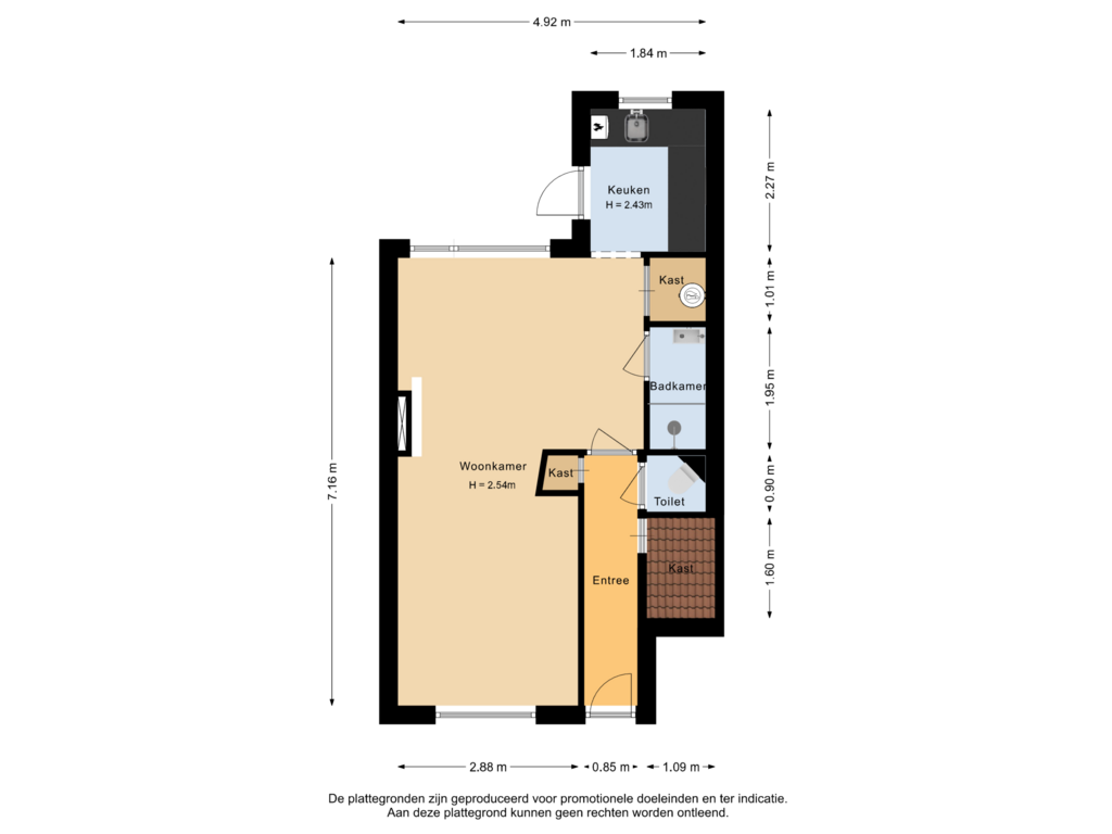 Bekijk plattegrond van Appartement van Winkelmanstraat 30