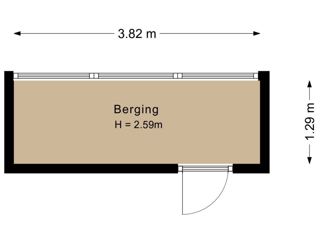 Bekijk plattegrond van Berging van Valkenstede 90