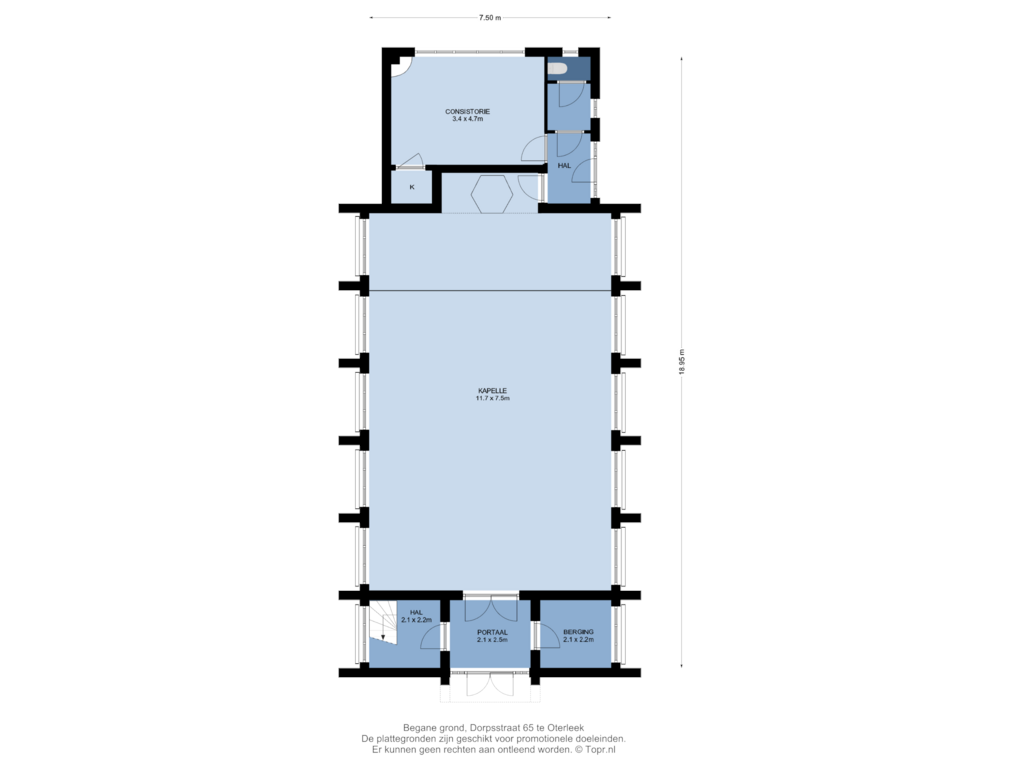 View floorplan of bg of Dorpsstraat 67