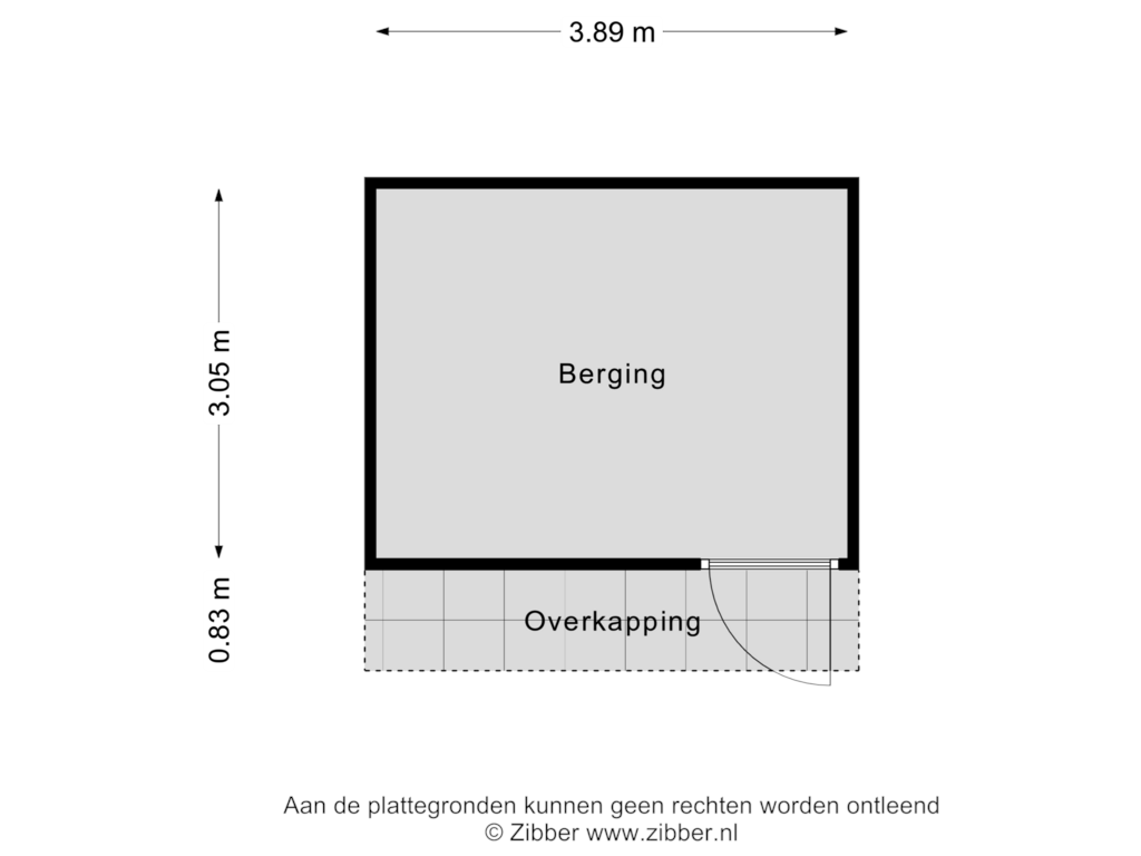 Bekijk plattegrond van Berging van Weststraat 11