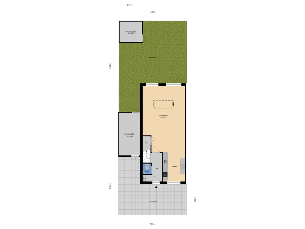 Bekijk plattegrond van Tuin van Oeverzeggeweg 63