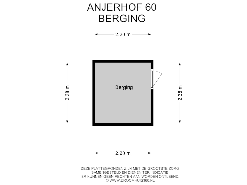 Bekijk plattegrond van Berging van Anjerhof 60