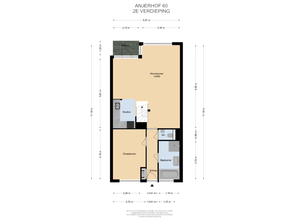 Bekijk plattegrond van 2E Verdieping van Anjerhof 60