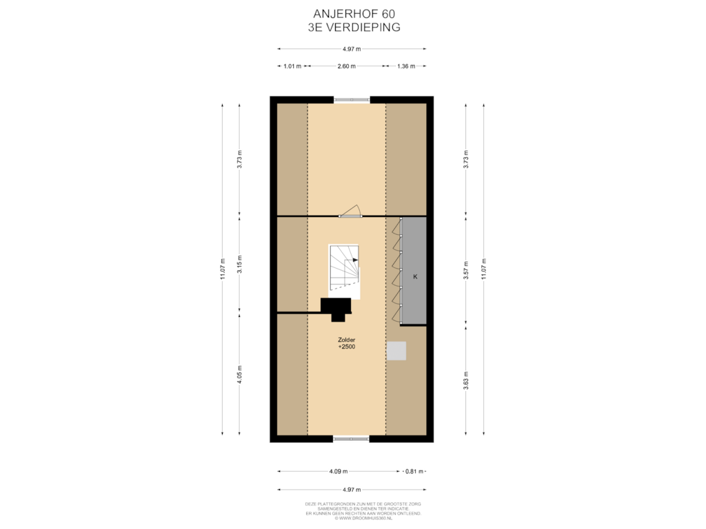 Bekijk plattegrond van 3E Verdieping van Anjerhof 60