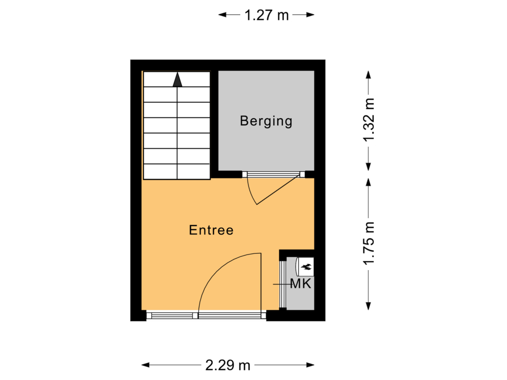 View floorplan of Entree of Dr. Struyckenstraat 98-B30