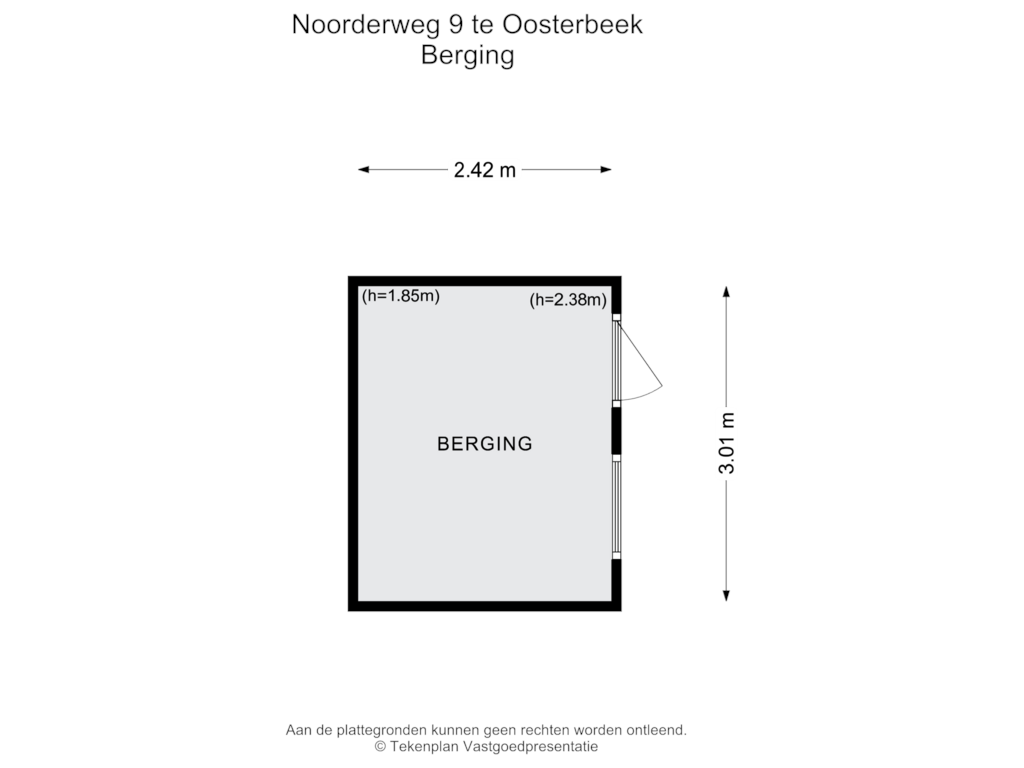 Bekijk plattegrond van Berging van Noorderweg 9