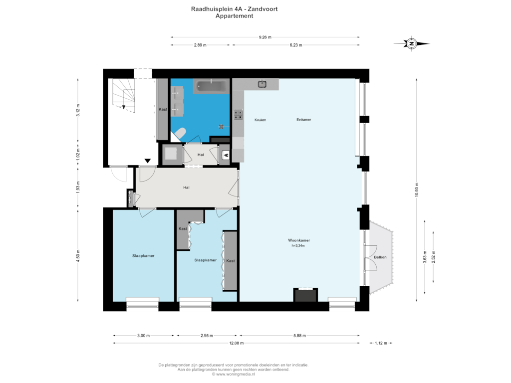 Bekijk plattegrond van Appartement van Raadhuisplein 4-A